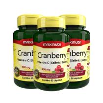 Kit 3 Cranberry Vitamina C+ Selênio 60 Capsulas Maxinutri Kit 3 Cranberry Vitamina C+ Selênio 60 Capsulas Maxinutri