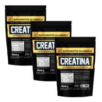 Kit 3 Creatina 100% Pura Monohidratada 500g Suplemento da Fabrica