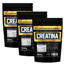 Kit 3 Creatina 100% Pura Monohidratada 600g Suplemento da Fabrica Kit 3 Creatina 100% Pura Monohidratada 600g Suplemento da Fabrica