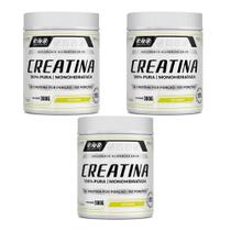 Kit 3 Creatina 100%Pura Monohidratada Sem Sabor 3x300g FNB Sports Nutrition