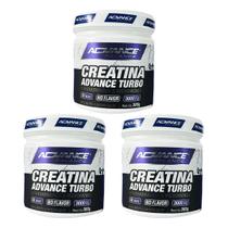 Kit 3 Creatina Advance Turbo No Flavor 300g