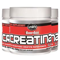 Kit 3 Creatina ATP Monohidratada Unilife 200g