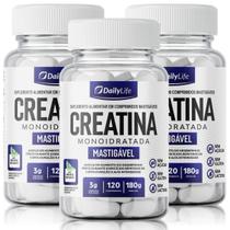 Kit 3 Creatina DailyLife Mastigável 3g Mousse Limão Sem Glúten e Lactose Kit 3 Creatina DailyLife Mastigável 3g Mousse Limão Sem Glúten e Lactose