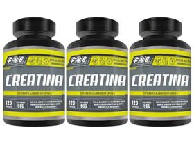 Kit 3 Creatina Monohidratada Pura 120 Capsulas 3000mg FNB Kit 3 Creatina Monohidratada Pura 120 Capsulas 3000mg FNB