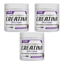 Kit 3 Creatinas em Pó Zero Carbo 3x300g Sabor Uva Roxa FNB Sports Nutrition