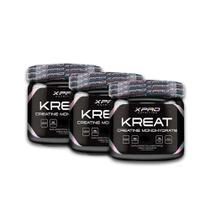 Kit 3 Creatinas Kreat Monohidratada 300g Xpro Nutrition