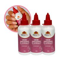 Kit 3 Creme Amolecedor de Cutículas PROKITS com Óleo de Melaleuca 100g