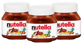 kit 3 Creme De Avelã Nutella 140g