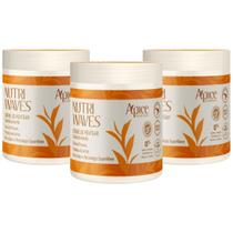 Kit 3 Creme De Pentear Apse Apice Nutri Waves Condicionante Capilar Curvaturas Vegano 500g