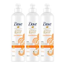 Kit 3 Creme de Pentear Dove Texturas Reais Cabelos Cacheados 355ml