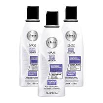 Kit 3 Creme de Pentear Opus Salon Violet Desamarelador Sem Enxágue Brilho Não Resseca os Fios 250ml