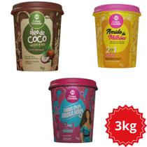 Kit 3 Creme de Tratamento para Pentear e Hidratante 1kg Nutrição e Reparação Intensa para Cabelos Danificados e Ressecados