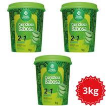 Kit 3 Creme de Tratamento para Pentear e Hidratante 2 em 1 Regarv 1kg Corpo Dourado Todos os Tipos de Cabelo