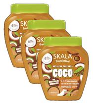 kit 3 Creme De Tratamento Skala Óleo De Coco 1kg