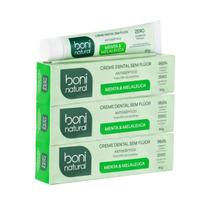 Kit 3 Creme Dental Boni Natural Menta e Melaleuca 90g Kit 3 Creme Dental Boni Natural Menta e Melaleuca 90g