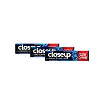 Kit 3 Creme Dental Close Up Proteção Bioativa Bloqueio Anticáries 70g