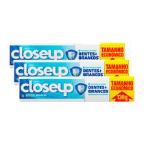 Kit 3 Creme Dental Closeup Dentes + Brancos Menta Refrescante 130g