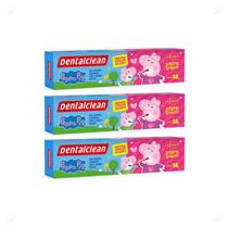 Kit 3 Creme Dental Infantil Dentalclean Peppa Pig