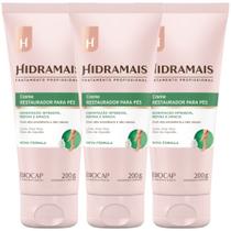 Kit 3 Creme Desodorante Restaurador para Pés 200g Hidramais