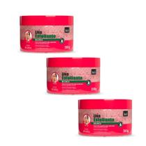 Kit 3 Creme Esfoliante Corporal e Rosto Melancia Esfoliação para Corpo Pés 300g Bio Soft