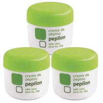 Kit 3 Creme Hidratante Facial Pepino Pele Seca 50G - Pepilon