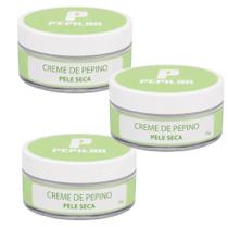Kit 3 Creme Hidratante Facial Pepino Pele Seca 50G - Pepilon