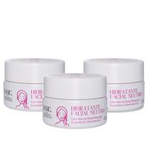 Kit 3 Creme Hidratante Facial Rosa Mosqueta Via Aroma 100g