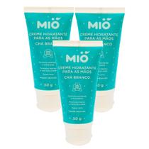 Kit 3 Creme Hidratante Mió para as Mãos Chá Branco 50g