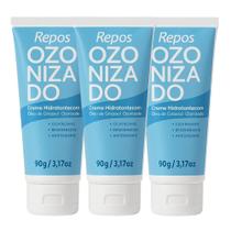 Kit 3 Creme Hidratante Óleo de Girassol Ozonizado Repós 90g/3.17oz Kit 3 Creme Hidratante Óleo de Girassol Ozonizado Repós 90g/3.17oz