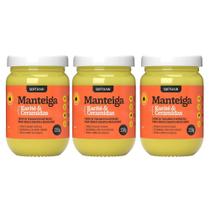 Kit 3 Creme Manteiga de Karité com Ceramidas para Cabelos Ressecados Tratamento Capilar 220g Soft Hair