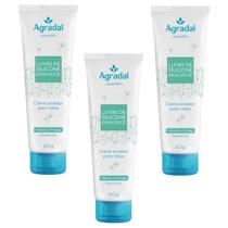 Kit 3 Creme Mãos Luva Silicone Erva Doce Hidrata Agradal 60g