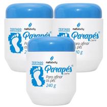 Kit 3 Creme para Afinar os Pés Parapés Trata e Evita Rachaduras nos Pés