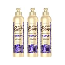 Kit 3 Creme para Pentear Seda Boom Definição Intensa 350ml