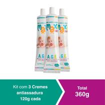 Kit 3 Creme Pomada Antiassadura Vitamia A.E com Óleo de Girassol A.G.E 360g Maxi Baby Kit 3 Creme Pomada Antiassadura Vitamia A.E com Óleo de Girassol A.G.E 360g Maxi Baby