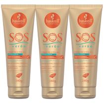Kit 3 Creme Pré e Pós-Sol Haskell S.O.S Verão 240g Proteção Solar