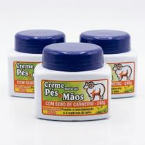 Kit 3 Creme San Jully Sebo Carneiro 240g Pés e Mãos Hidratação Profunda Ressecados Kit 3 Creme San Jully Sebo Carneiro 240g Pés e Mãos Hidratação Profunda Ressecados