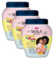 Kit 3 creme tratamento skala coquetel frutas 1kg