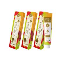 Kit 3 Cremes Dentais Cinnamon Sem Flúor Vegano Ayurvédika 100g