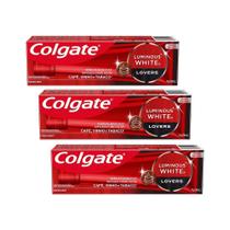 Kit 3 Cremes Dentais Colgate Luminous White Lovers Café 70g Kit 3 Cremes Dentais Colgate Luminous White Lovers Café 70g