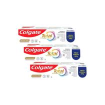 Kit 3 Cremes Dentais Colgate Total Mint Prevenção Ativa 180g