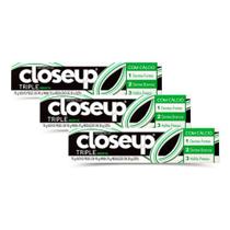 Kit 3 Cremes Dental Close Up Triple Menta 70g Kit 3 Cremes Dental Close Up Triple Menta 70g