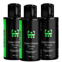 Kit 3 Cremes Esfoliante Pré-Barba Goot Embaixador 100g