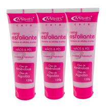 Kit 3 Cremes Esfoliantes Mãos E Pés 120Ml Mirras Cosméticos