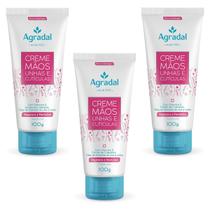 Kit 3 Cremes Mãos Unhas E Cutículas Vitamina E Agradal 100g