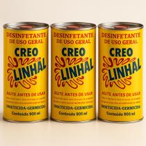 Kit 3 Creolina Desinfetante Creo Linhal 900ml