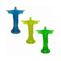 Kit 3 Cristo Redentor Coloridos Neon Amarelo, ul E Verde