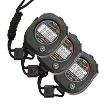 Kit 3 Cronômetro Digital Esportivo Treino Hora Data Alarme Indústria Escola Esporte Laboratórios À Prova D'Água