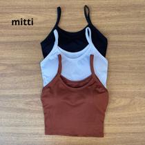 Kit 3 Cropped Feminino com Bojo Mitti