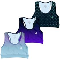 Kit 3 Cropped Top Para Treino Feminino Musculação Roupa De Academia Confortável Ginástica Corrida Ca