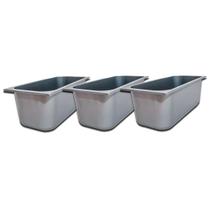 Kit 3 cuba expositora vitrine gelato sorvete abs cor cinza Kit 3 cuba expositora vitrine gelato sorvete abs cor cinza